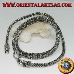 Collier en argent, lien serpent section ronde cm. 50 * mm.  3