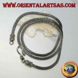 Collier en argent, lien serpent section ronde cm. 50 * mm.  3