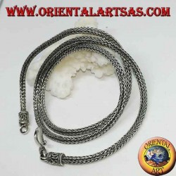 Collier en argent, lien serpent section ronde cm. 50 * mm.  3