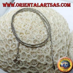 Collar de plata, serpiente retorcida de 45 cm.