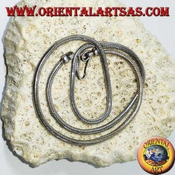 Collier en argent, serpent indien longueur 45 cm, épaisseur mm. 2.8