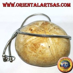 Collar de plata, serpiente india longitud 45 cm espesor mm. 2.8