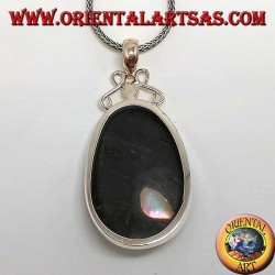 Pendant with Pearl on Mother Shell in Silver 925