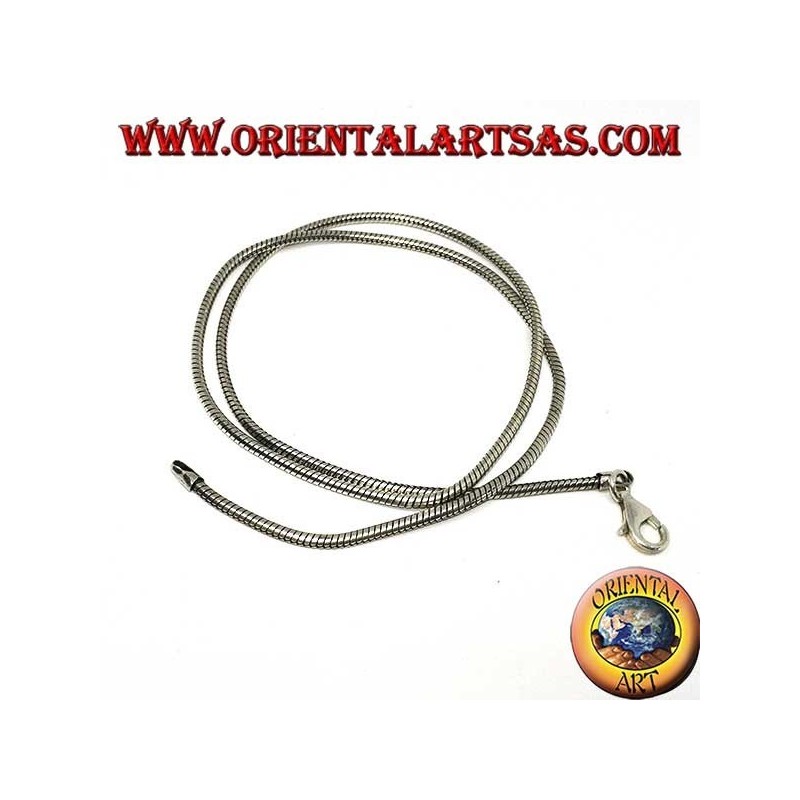 925 ‰ silver necklace, snake length cm.52 and thickness mm. 2.3
