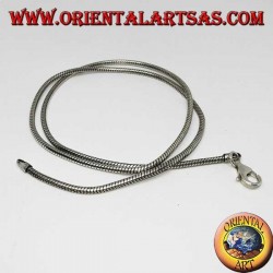925 ‰ silver necklace, snake length cm.52 and thickness mm. 2.3
