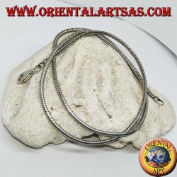 Collier en argent 925, longueur du serpent cm.52 et épaisseur mm. 2.3