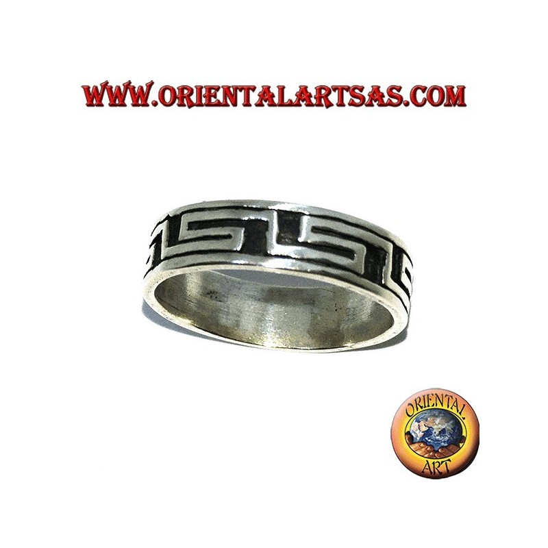 Silberring mit griechischem Basrelief