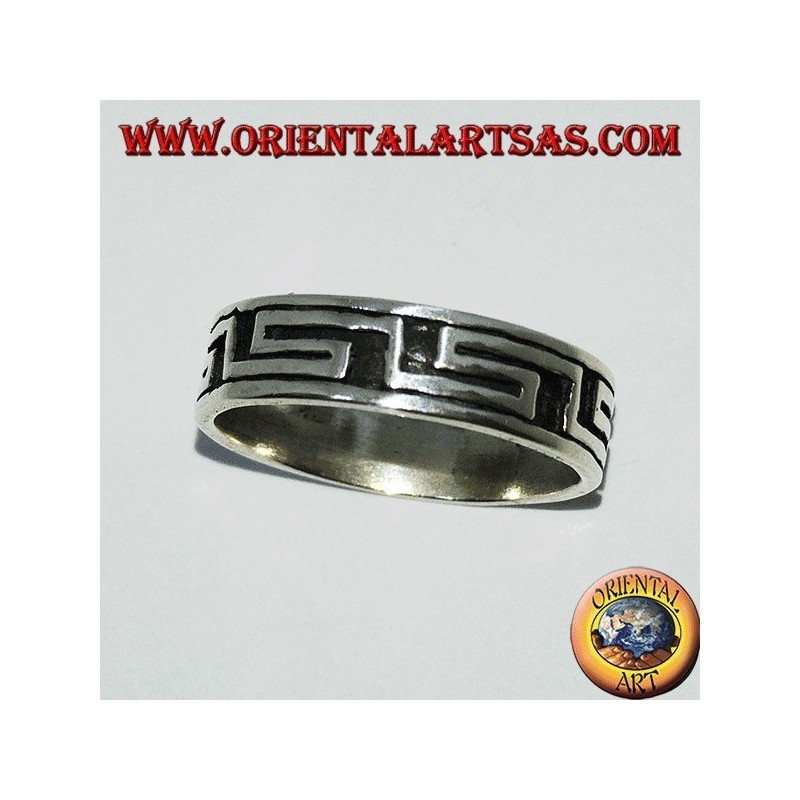 Silberring mit griechischem Basrelief