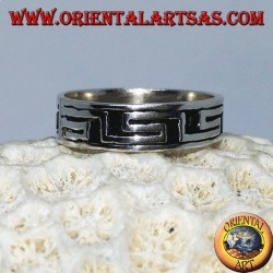 Silberring mit griechischem Basrelief