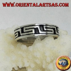 Silberring mit griechischem Basrelief