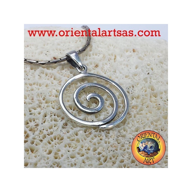Ciondolo spirale in argento