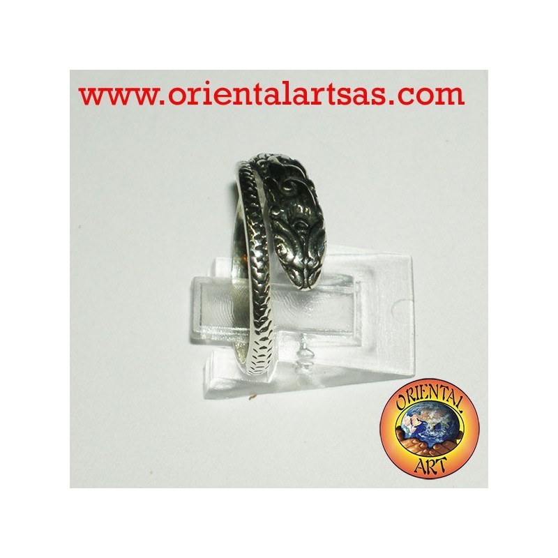 Anello pitone in argento