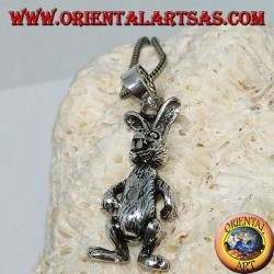 Silver pendant the rabbit moves his legs and arms "Roger Rabbit"
