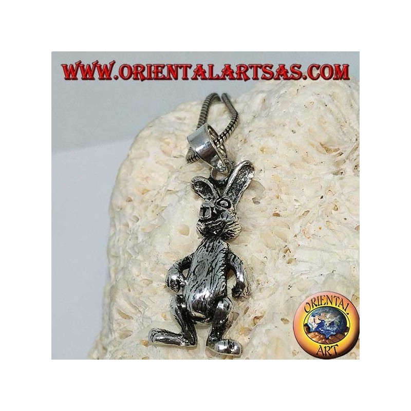 Silver pendant the rabbit moves his legs and arms "Roger Rabbit"