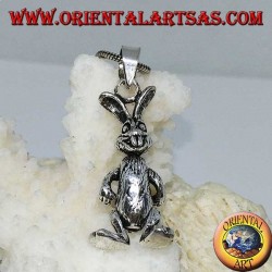 Silver pendant the rabbit moves his legs and arms "Roger Rabbit"