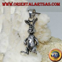Silver pendant the rabbit moves his legs and arms "Roger Rabbit"