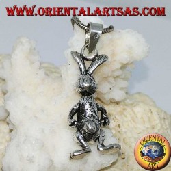Silver pendant the rabbit moves his legs and arms "Roger Rabbit"