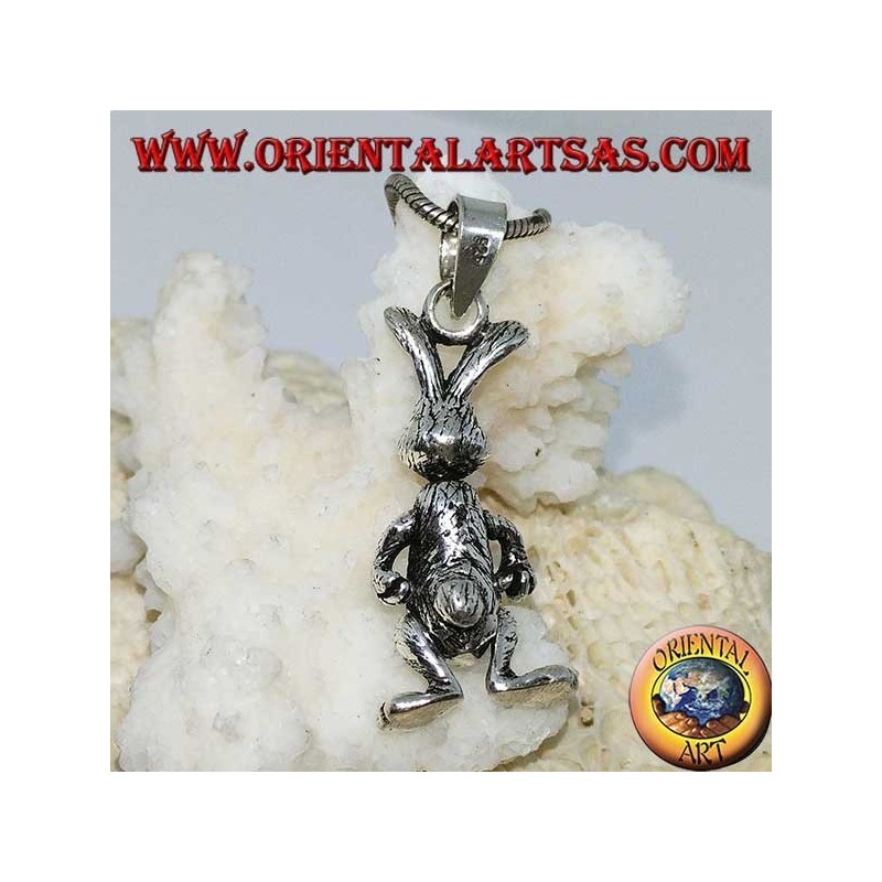 Colgante de plata el conejo mueve sus piernas y brazos "Roger Rabbit"