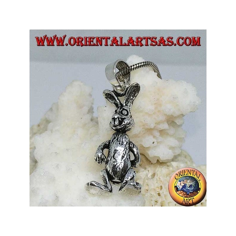 Silver pendant the rabbit moves his legs and arms "Roger Rabbit"