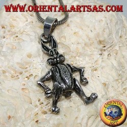 Pendentif en argent le lapin bouge les pattes et tourne la tête