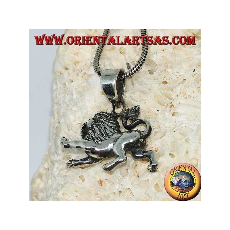 Pendentif en argent 925 en forme de lion