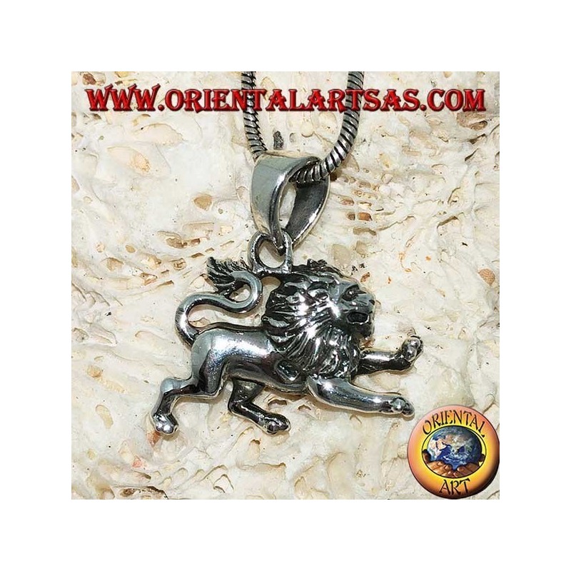 Pendentif en argent 925 en forme de lion