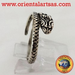 Anello pitone in argento
