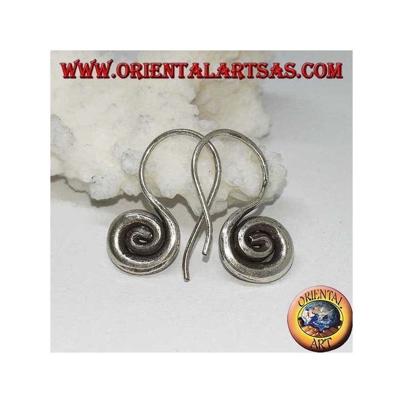 Orecchini in argento a spirale ad uncino fatto a mano Karen (piccolo)