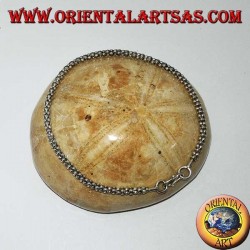 Silver bracelet Venetian round knit of mm. 27