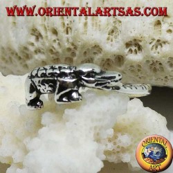 Anillo de plata, cocodrilo cocodrilo
