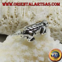 Anillo de plata, cocodrilo cocodrilo