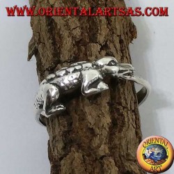 Anillo de plata, cocodrilo cocodrilo