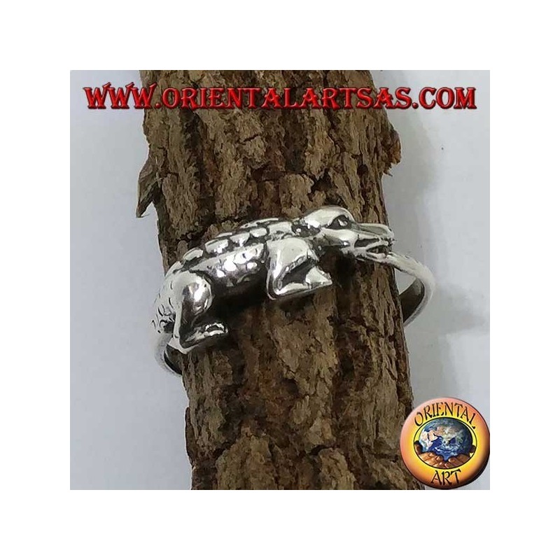 Anillo de plata, cocodrilo cocodrilo