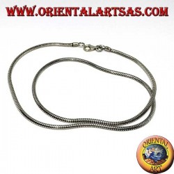 925 ‰ silver necklace, snake length cm.48 and thickness mm. 2.3