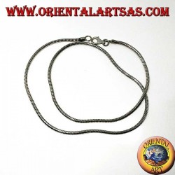 Collar de plata 925 ‰, longitud de serpiente cm.48 y espesor mm. 2.3