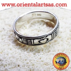 Anneau de mariage Claddagh en argent