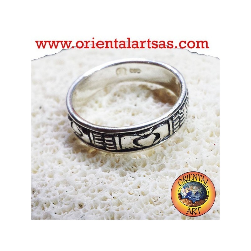 Claddagh anillo de bodas en plata