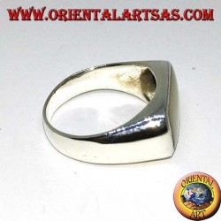 Bague en argent avec de la nacre à long