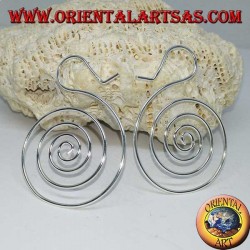 Spiralförmige Silberdrahtohrringe (groß)