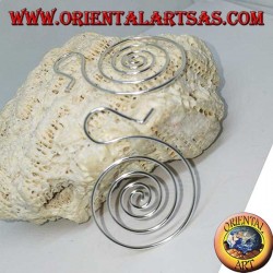 Pendientes de alambre de plata en forma de espiral (grandes)