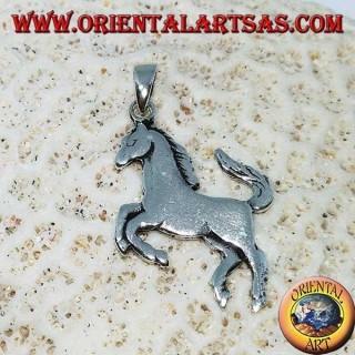 Colgante de plata símbolo de caballo rampante Ferrari (plano)