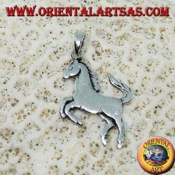Silver pendant rampant horse symbol Ferrari (flat)