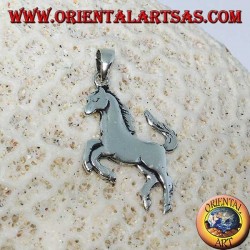 Colgante de plata símbolo de caballo rampante Ferrari (plano)