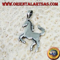 Silver pendant rampant horse symbol Ferrari (flat)