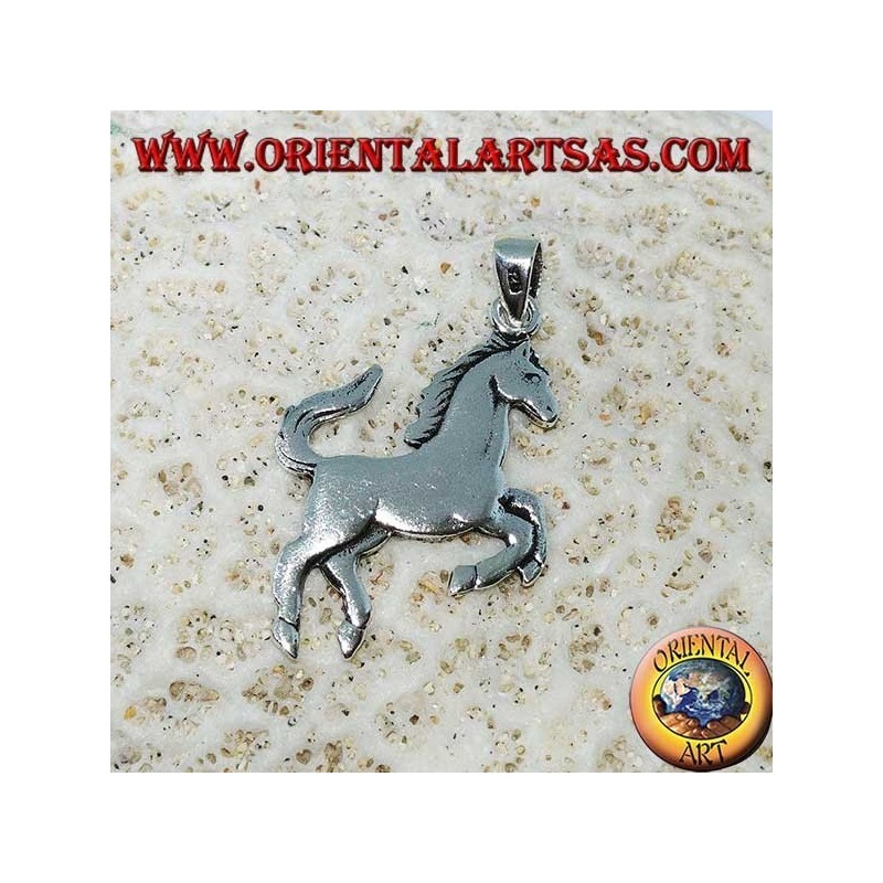 Silver pendant rampant horse symbol Ferrari (flat)