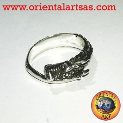 Anneau du dragon spirale Argent