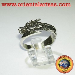 Anneau du dragon spirale Argent