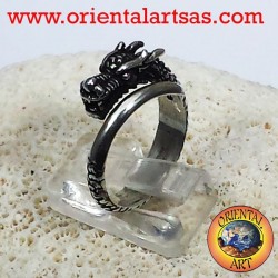 Anneau du dragon spirale Argent