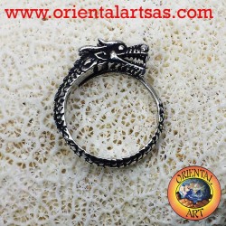 Anneau du dragon spirale Argent