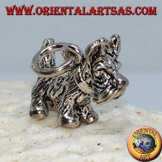 Colgante de plata del perro de raza Yorkshire Terrier